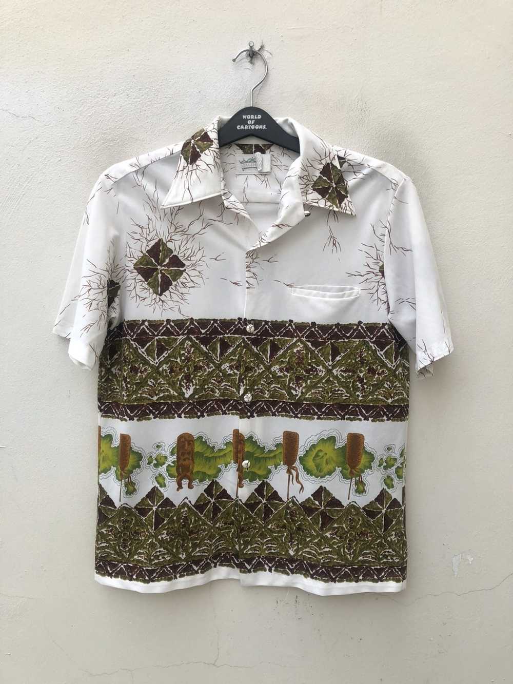 Hawaiian Shirt × Vintage Vintage 70s MALIHINI Tik… - image 3