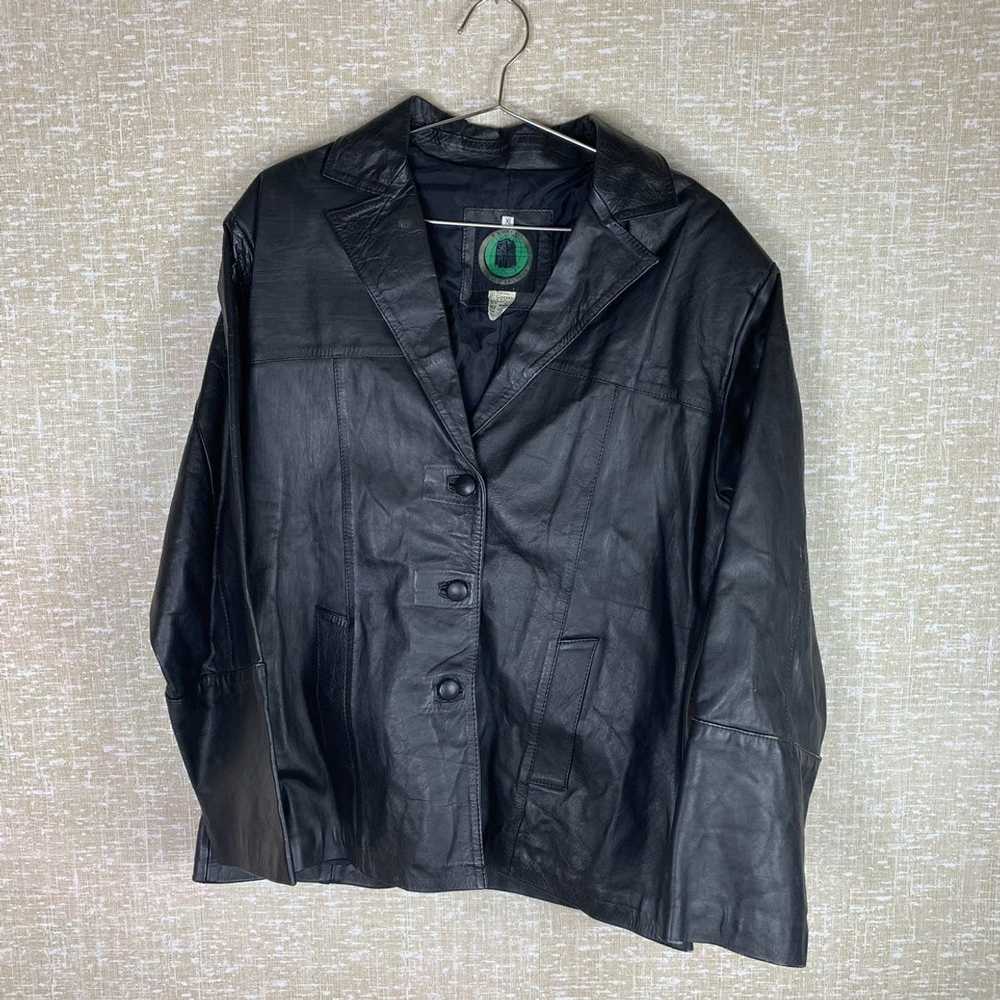 Goretti × Leather Jacket × Vintage 90s Vintage D’… - image 1