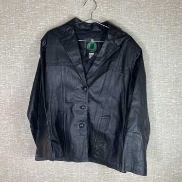 Goretti × Leather Jacket × Vintage 90s Vintage D’… - image 1