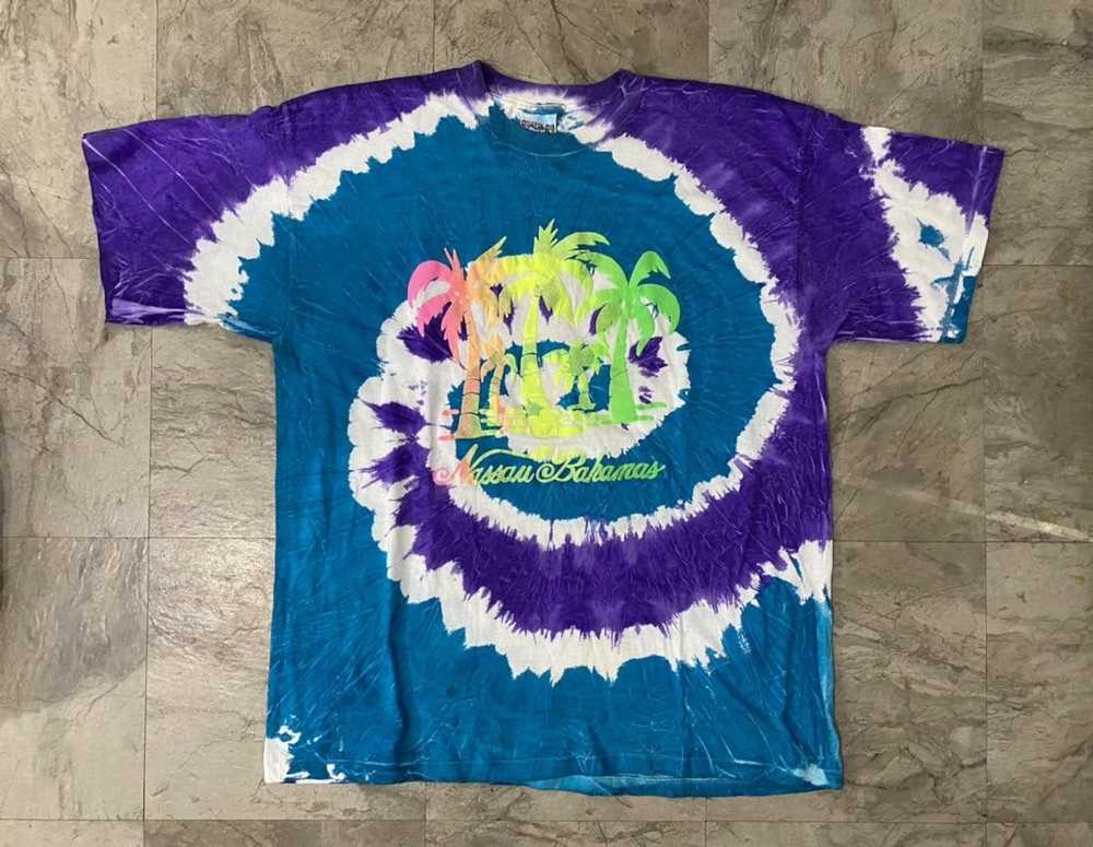 Vintage Vintage 90s Nassau Bahamas Tie Dye T-Shirt - Gem