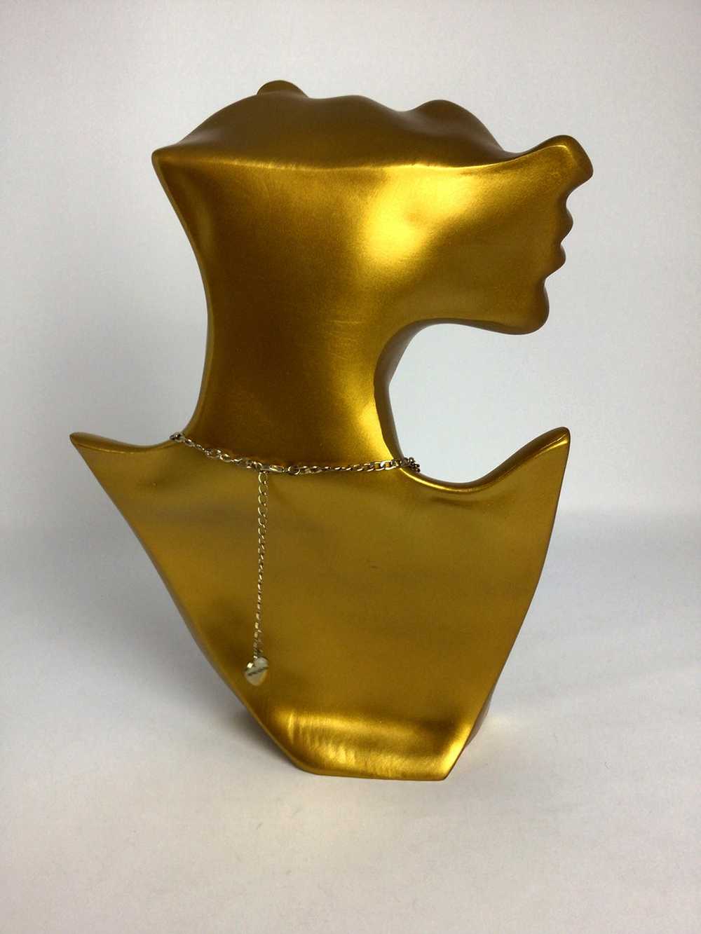 Betsey Johnson Black & Gold Brass Rhinestone Pend… - image 3