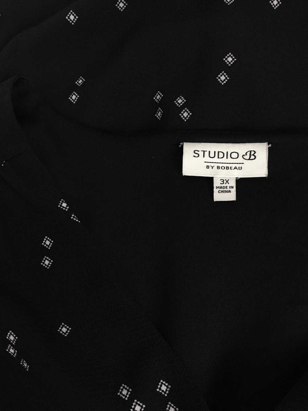 Studio B Size 3X Black & White Faux Wrap Square D… - image 7