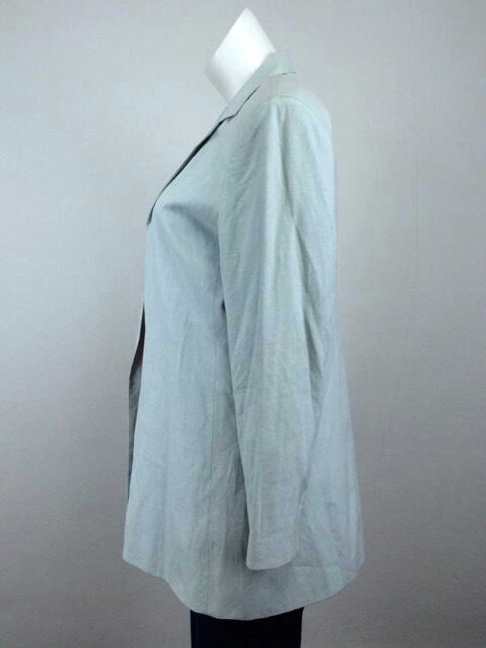 Talbots Size 14 Pale Mint Green Silk Linen Blazer - image 4