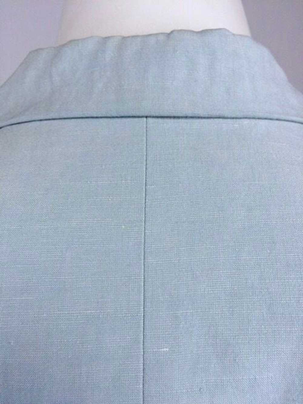 Talbots Size 14 Pale Mint Green Silk Linen Blazer - image 7