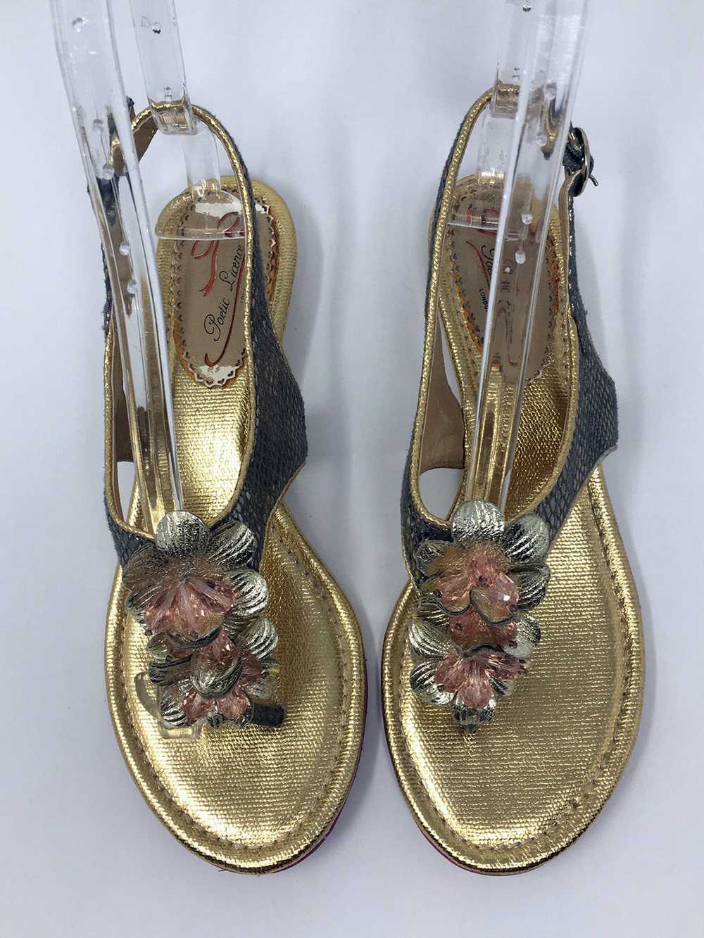 Poetic License Size 9.5 Gold & Pink Snake Print S… - image 3