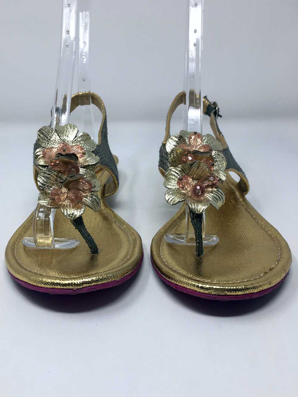 Poetic License Size 9.5 Gold & Pink Snake Print S… - image 4