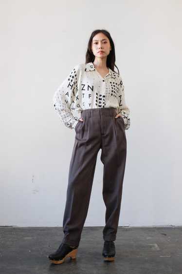 1980s Ann Taylor Ribbed Wool Trousers - image 1