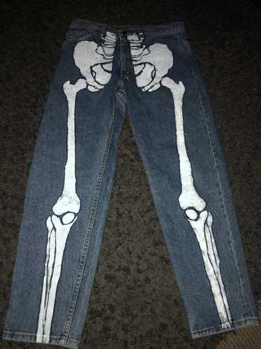 Levi's Custom skeleton pants💀- baggy fit, BY REQU