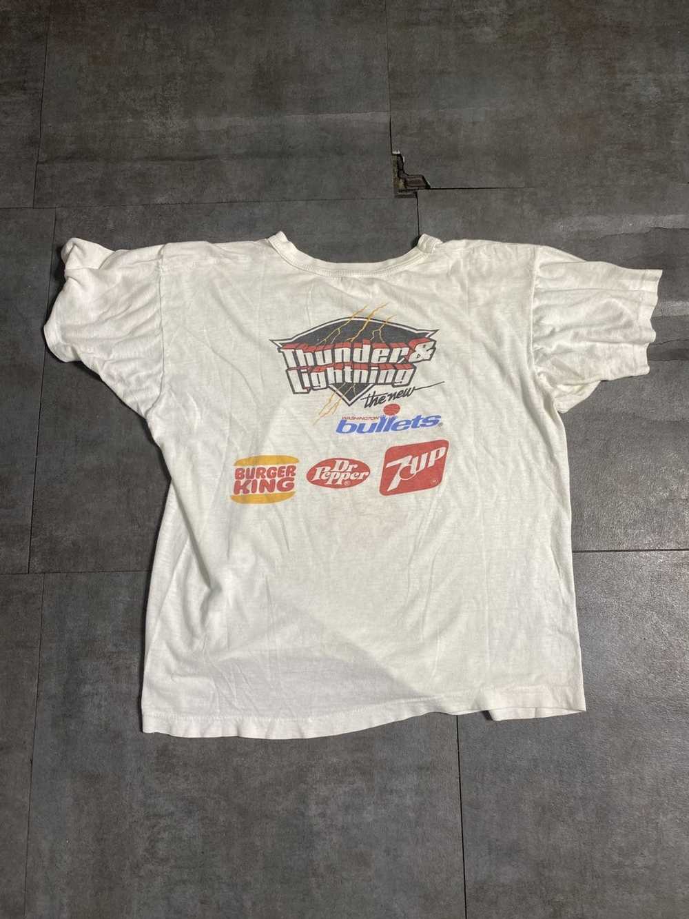 Vintage 80's Washington Bullets Manute Bol NBA promo t shirt jersey  Tank Top M