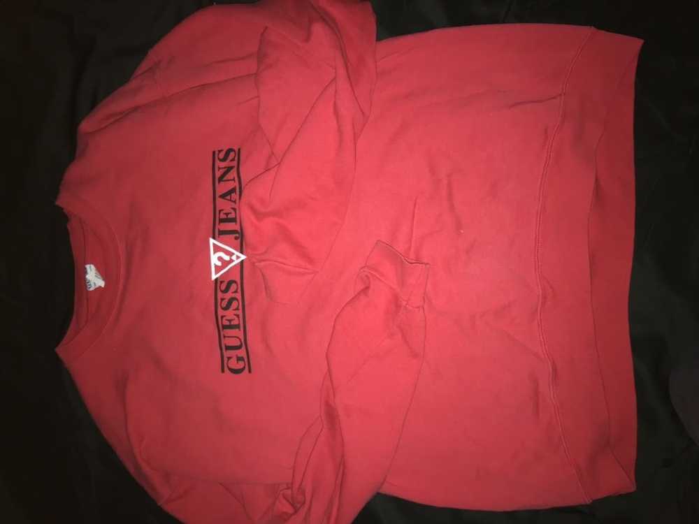 Guess Vintage Guess Jeans red pull over - image 1