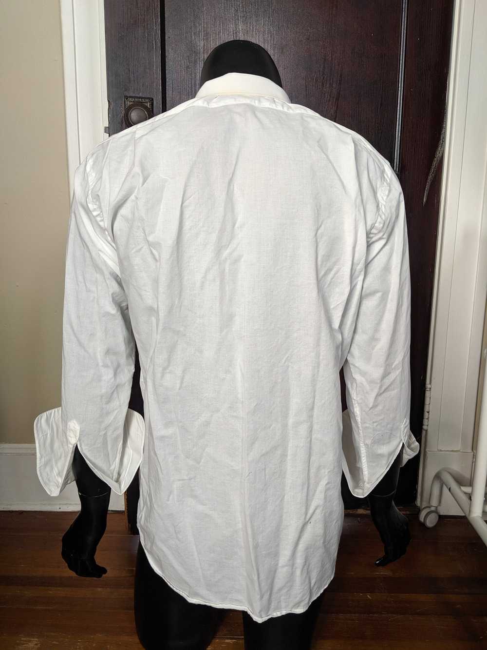Italian Designers Gorena white pleated tuxedo shi… - image 4