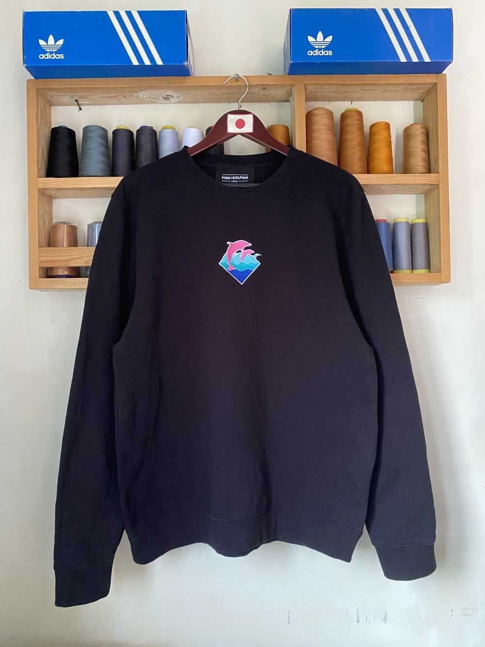 Pink dolphin sweatshirt hot sale