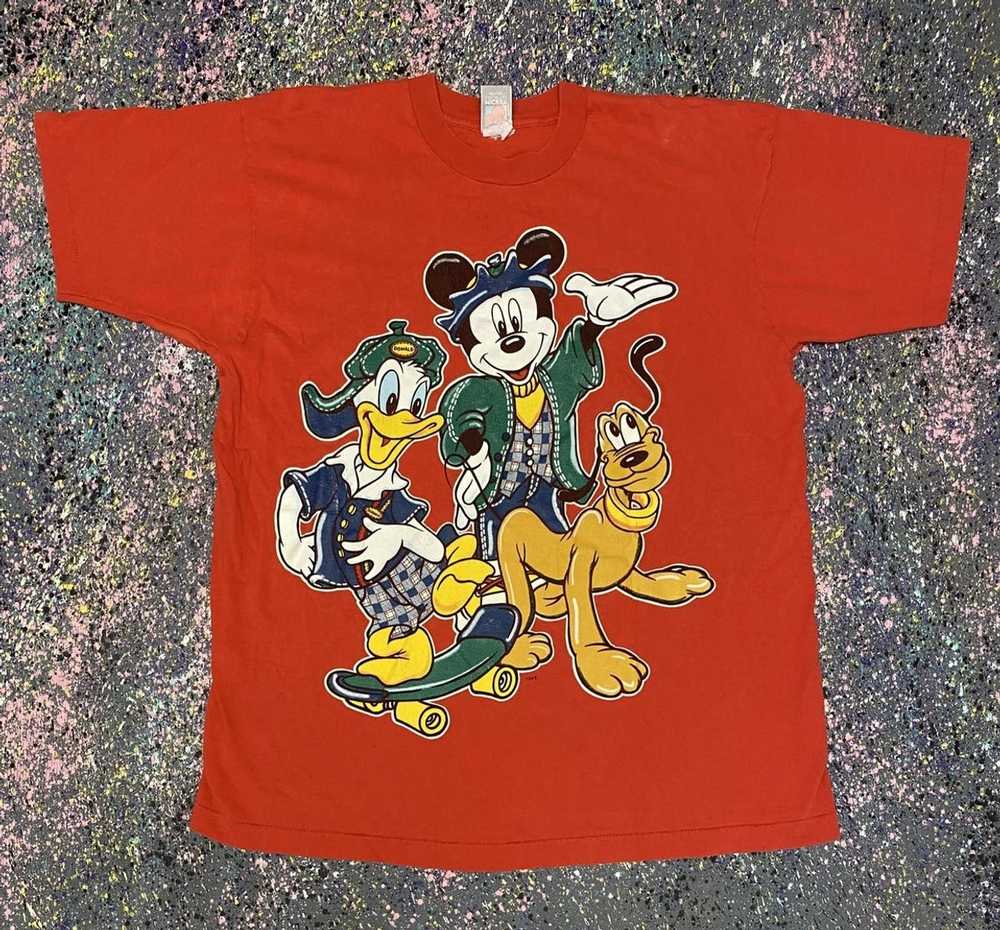 Mickey Mouse × Vintage Vintage 90s Single Stitche… - image 1