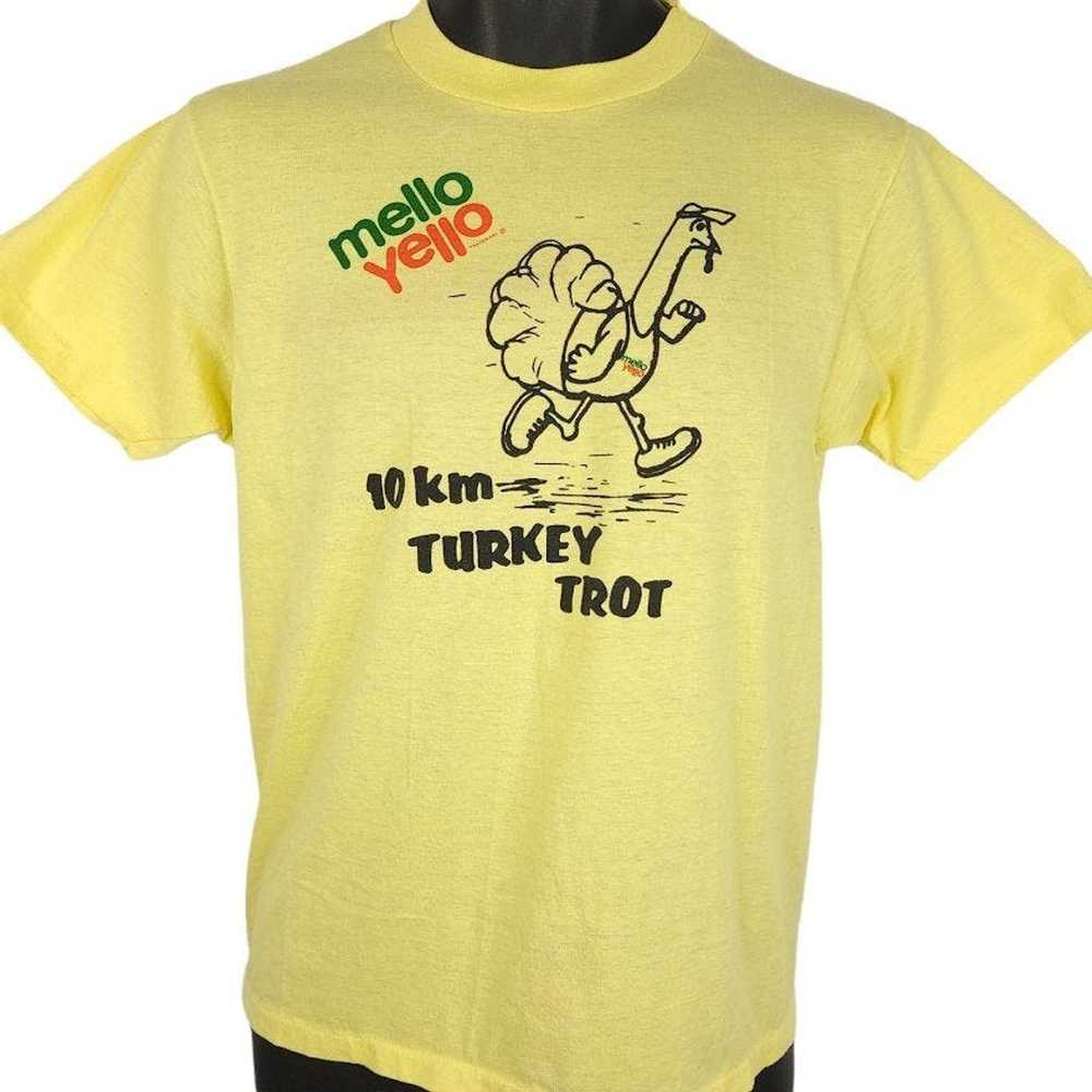 Vintage Mello Yello Turkey Trot 10K T Shirt Vinta… - image 2