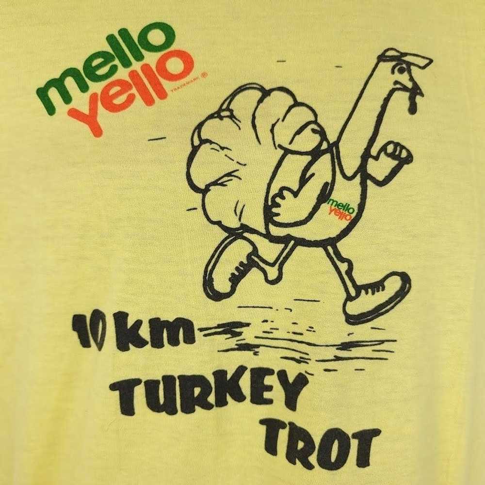 Vintage Mello Yello Turkey Trot 10K T Shirt Vinta… - image 3