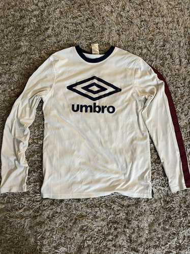 Umbro × Vintage White long sleeve Umbro jersey - image 1