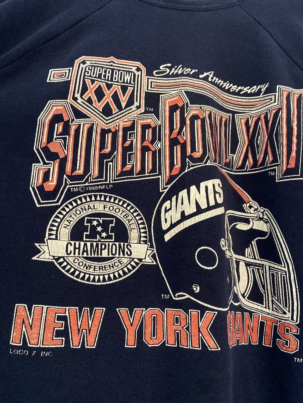 Vintage 1991 New York NY Giants Super Bowl Silver Anniversary