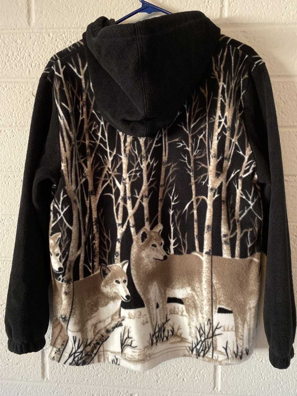Vintage Angderson AZ Wolf 2 sided full zip hoodie - image 5