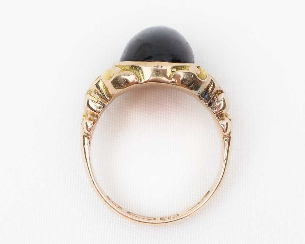 Victorian Garnet Cabochon Ring - image 3