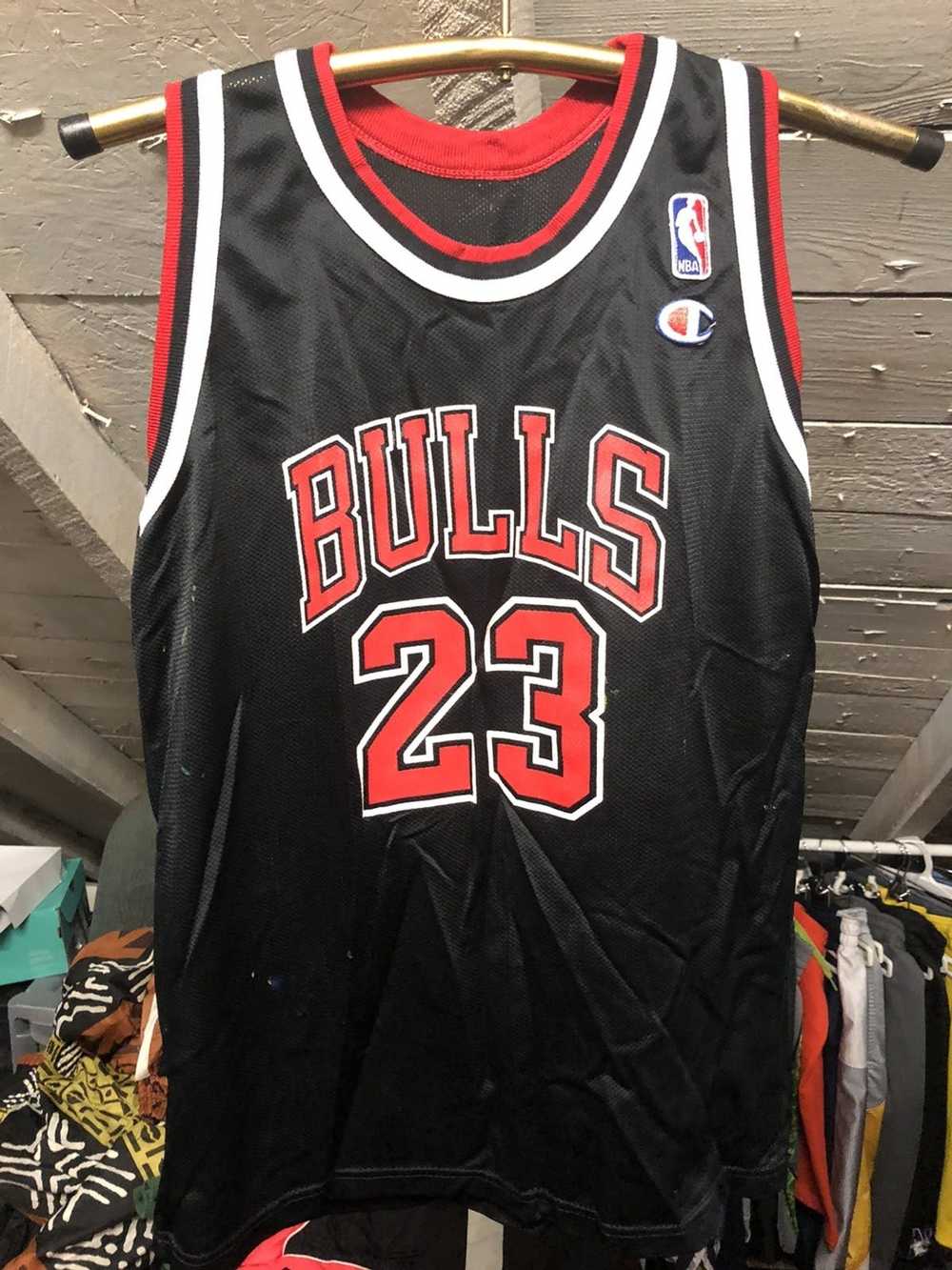 1990s Chicago Bulls Champion Jordan Jersey (Black) – Refined Image Vintage