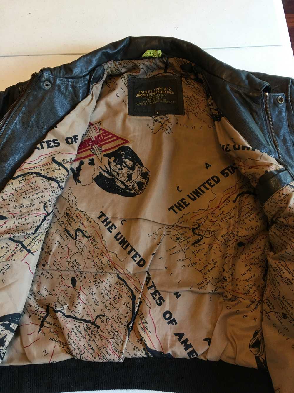 Us Air Force Men's Large Bomber Leather Jacket - image 6