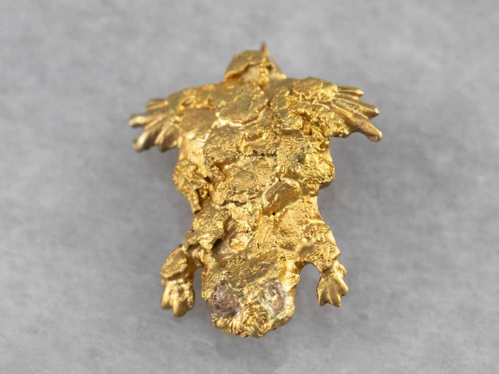 Gold Nugget Frog Pin - image 5