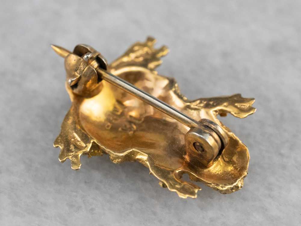 Gold Nugget Frog Pin - image 6