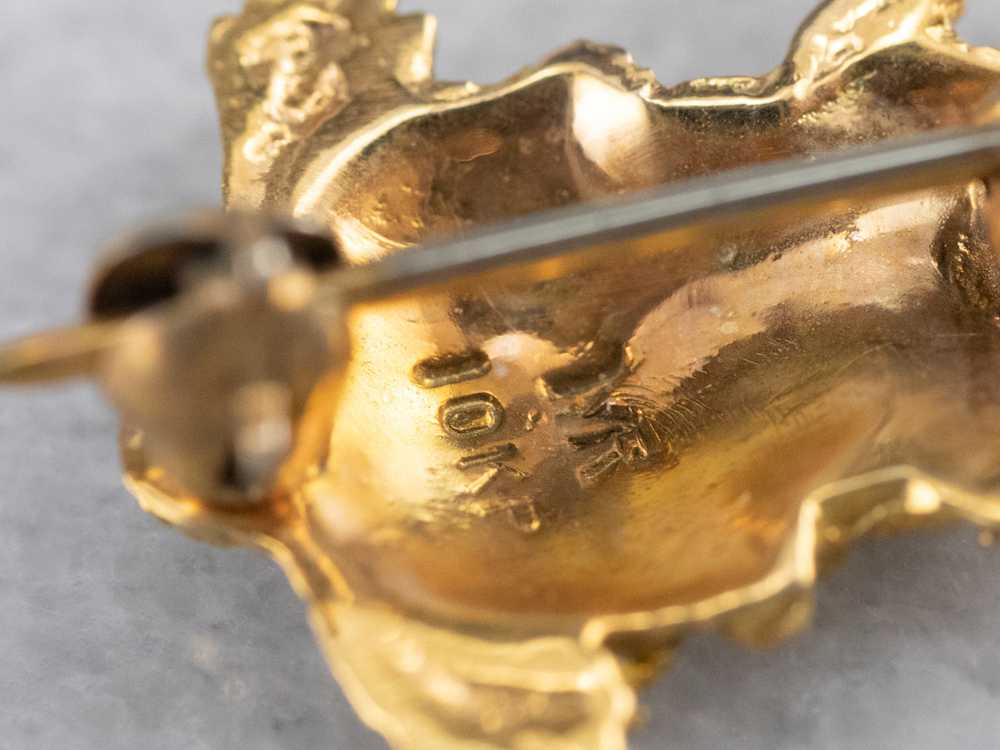 Gold Nugget Frog Pin - image 9