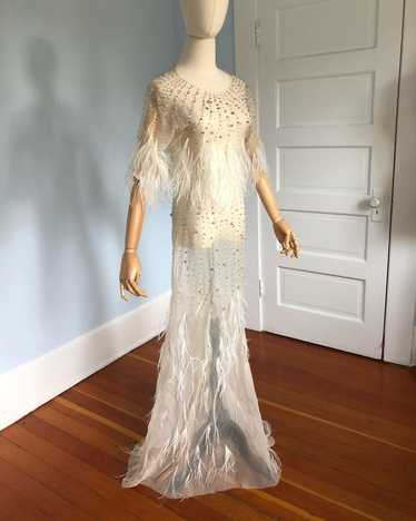 Couture Vintage Sheer Silk Organza Bias Cut "Nake… - image 1