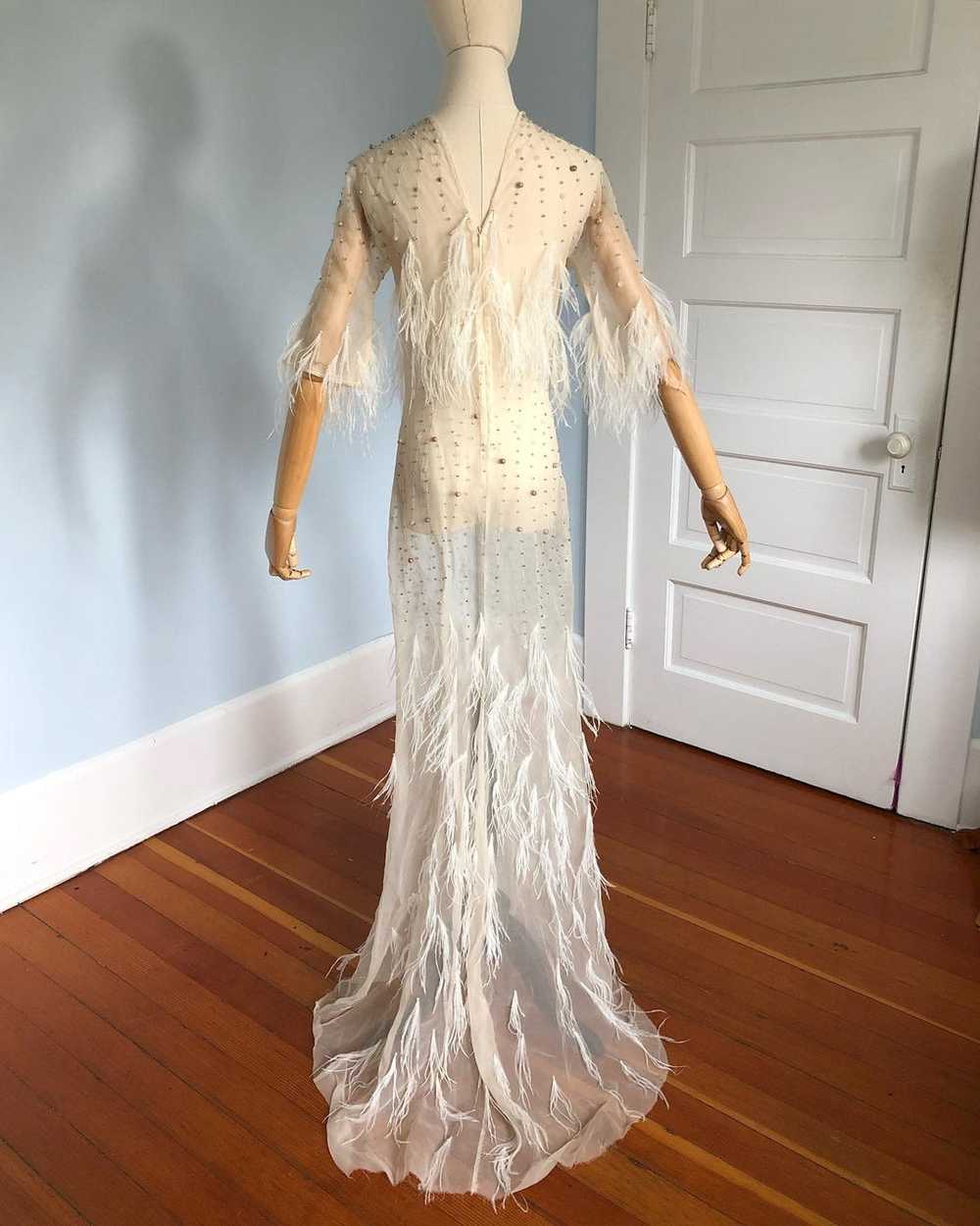 Couture Vintage Sheer Silk Organza Bias Cut "Nake… - image 3