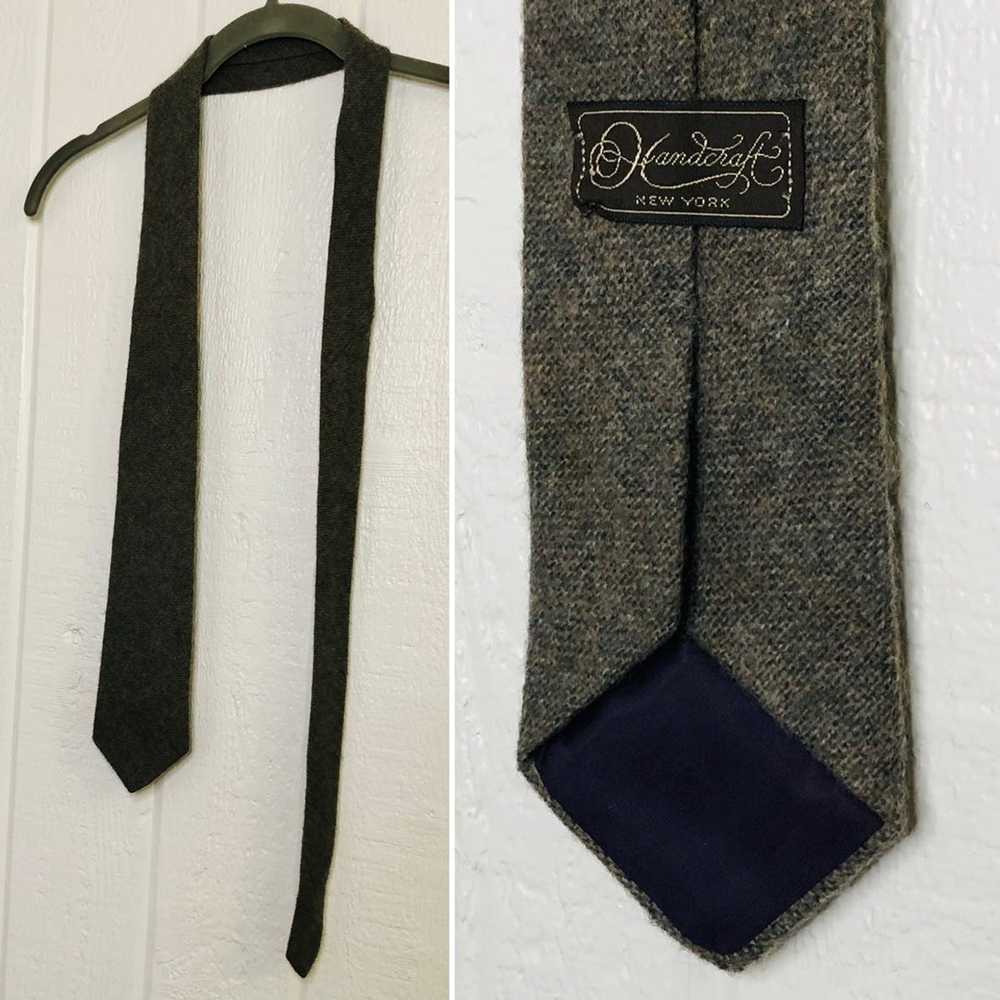 Vintage VINTAGE Wool Tie grey - image 1