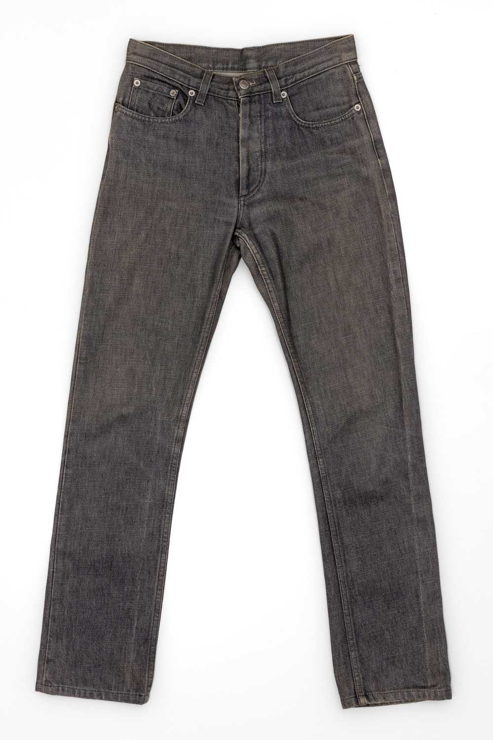 Helmut Lang Grey Classic Raw Denim Jeans - image 2
