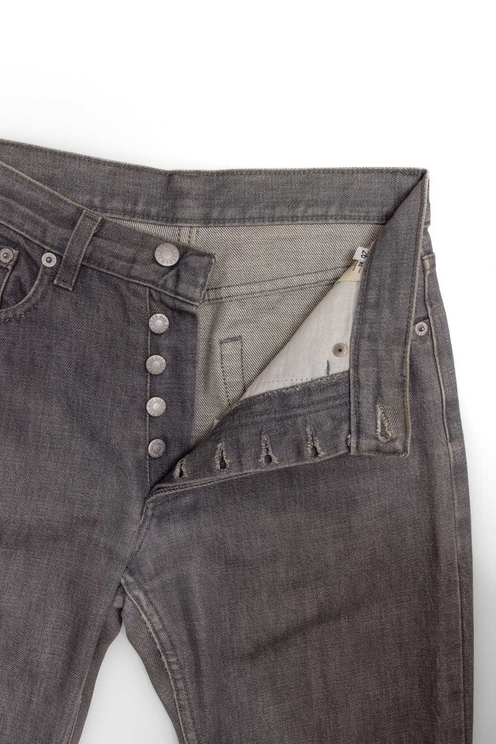 Helmut Lang Grey Classic Raw Denim Jeans - image 3