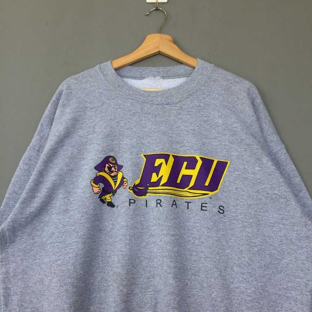 Vintage Ecu Pirates Sweatshirt pullover Jumper Sw… - image 3