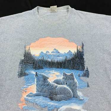 Other × Vintage Vtg 90s Howling Wolf Mountain Ran… - image 1