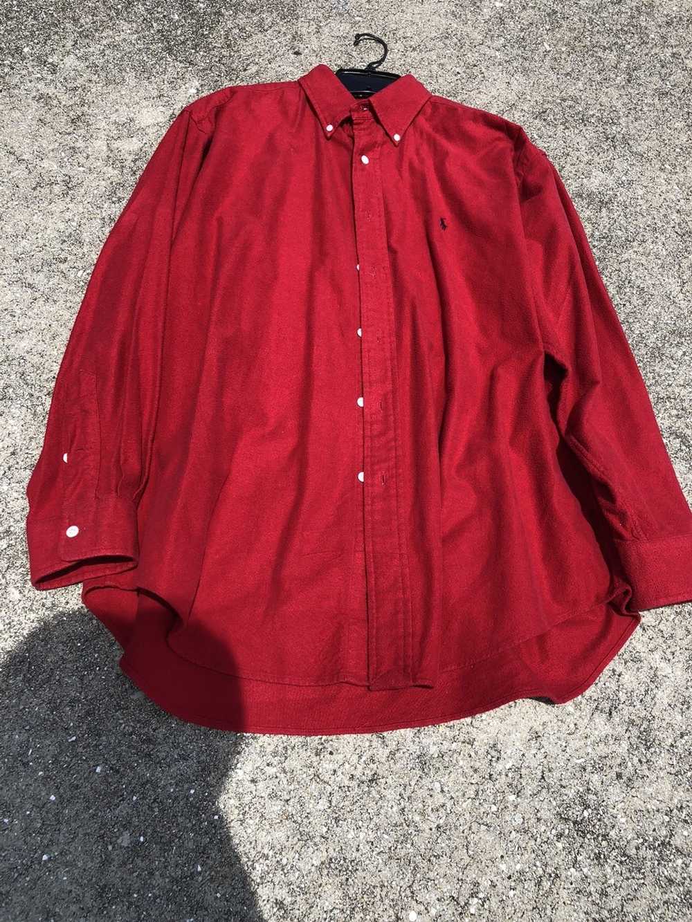 Polo Ralph Lauren Vintage Red Polo Long Sleeve - image 2