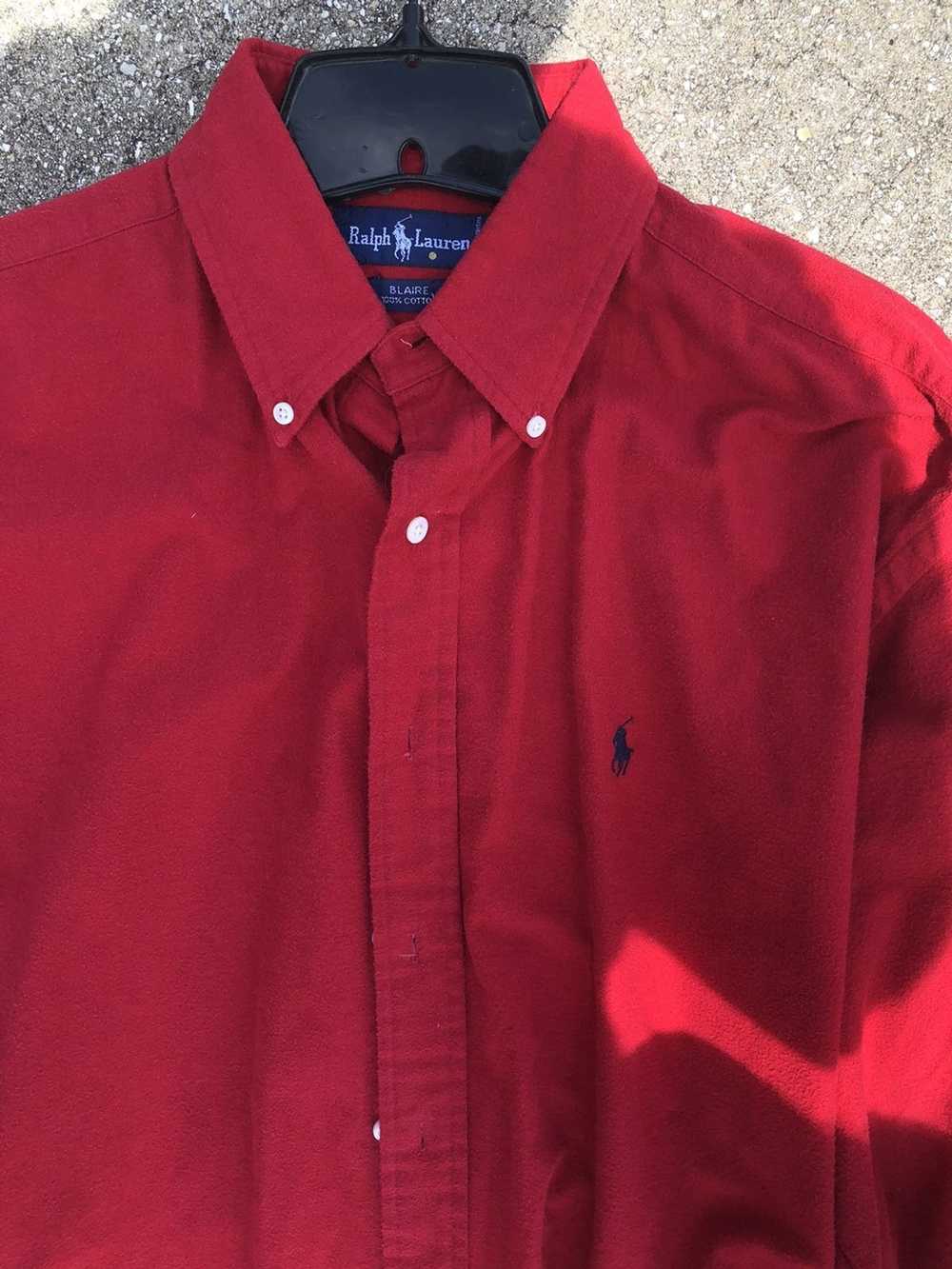 Polo Ralph Lauren Vintage Red Polo Long Sleeve - image 3