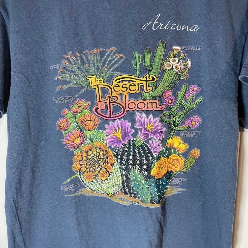 Vintage Vtg 90s Desert Blooms in Arizona Cactus A… - image 2