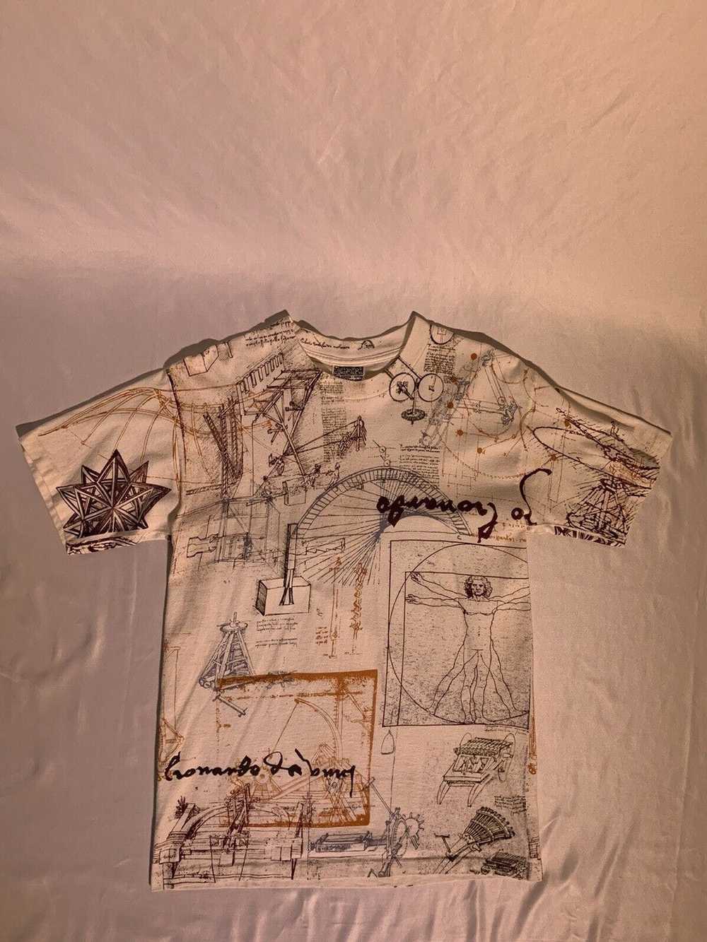 Other Leonardo Da All Over Print Vintage T-shirt … - image 2