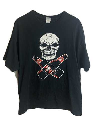 Gildan Vintage Stone Beer Flag Black Shirt WWE Ta… - image 1