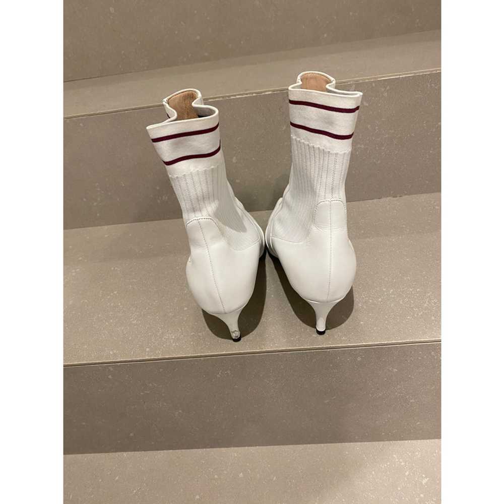 Fendi Ankle boots Leather in White - image 5