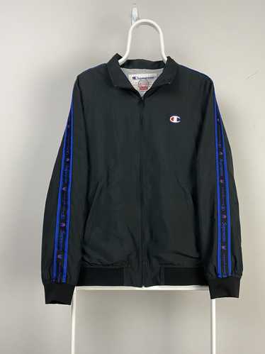 Champion side stripe deals track jacket