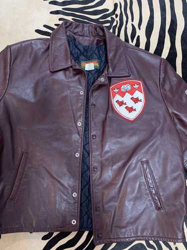 Vintage Wool and Leather Varsity bomber jacket // Youth Size 14 // ret –  Hey Tiger