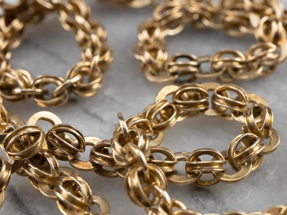 Antique Fancy Link Chain Gold Necklace - image 1