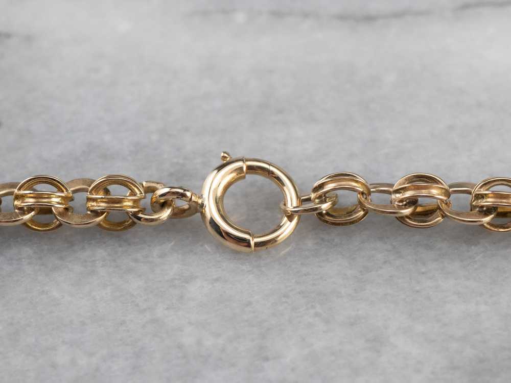 Antique Fancy Link Chain Gold Necklace - image 4