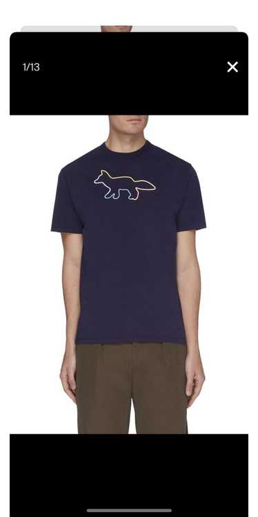 Maison Kitsune Embroidered Rainbow Fox T-shirt