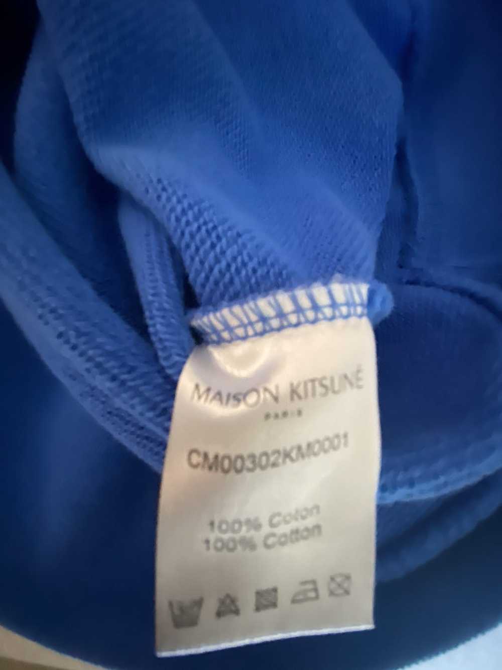 Maison Kitsune Logo Embroidered Sweatshirt In Blue - image 6