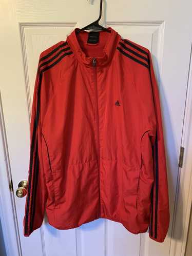 Adidas × Vintage Vintage red adidas zip up jacket - image 1
