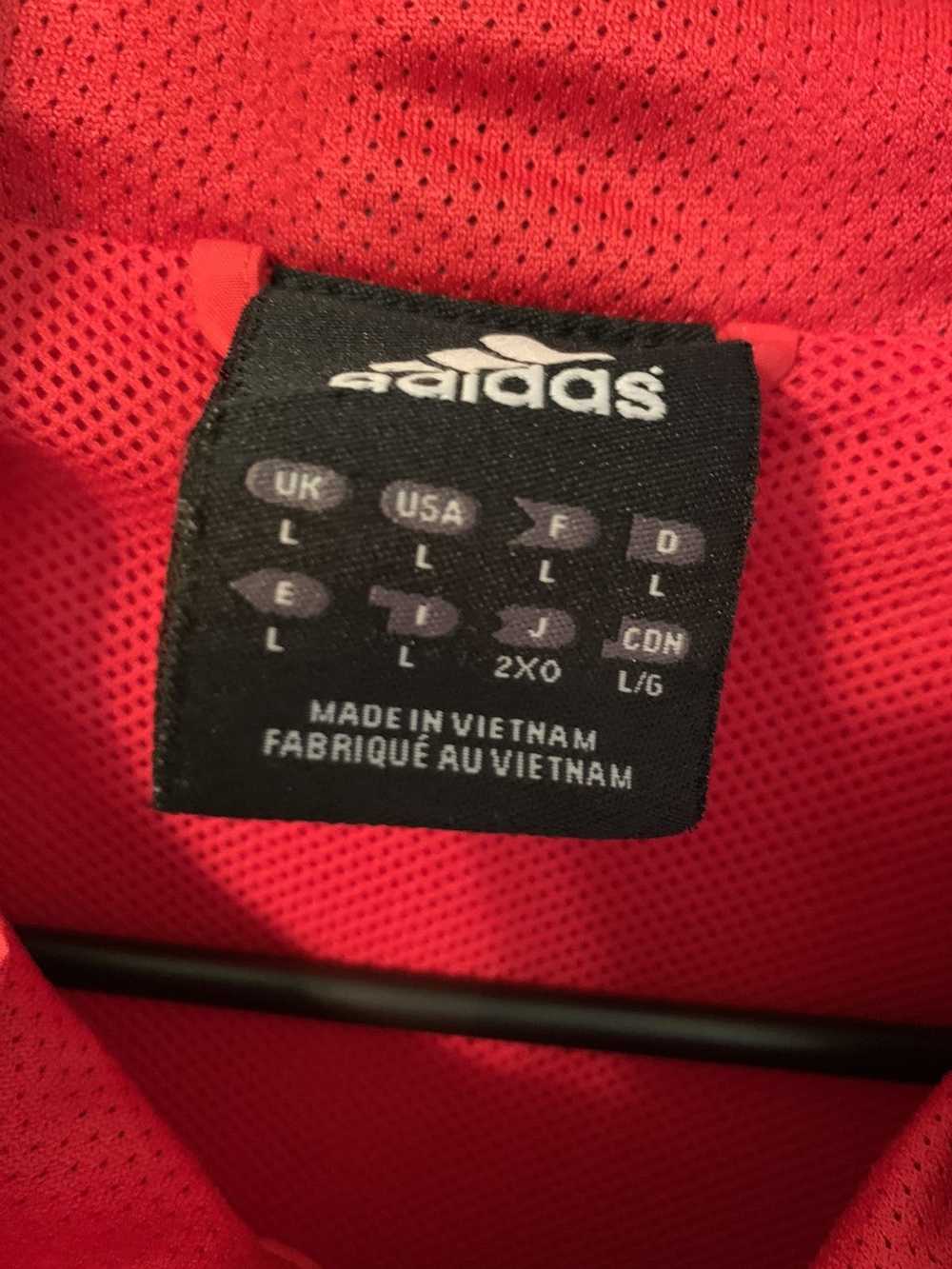 Adidas × Vintage Vintage red adidas zip up jacket - image 3