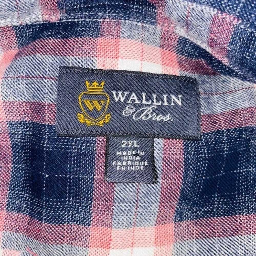 Wallin & Bros Wallin & Bros Pink Plaid Button Dow… - image 7